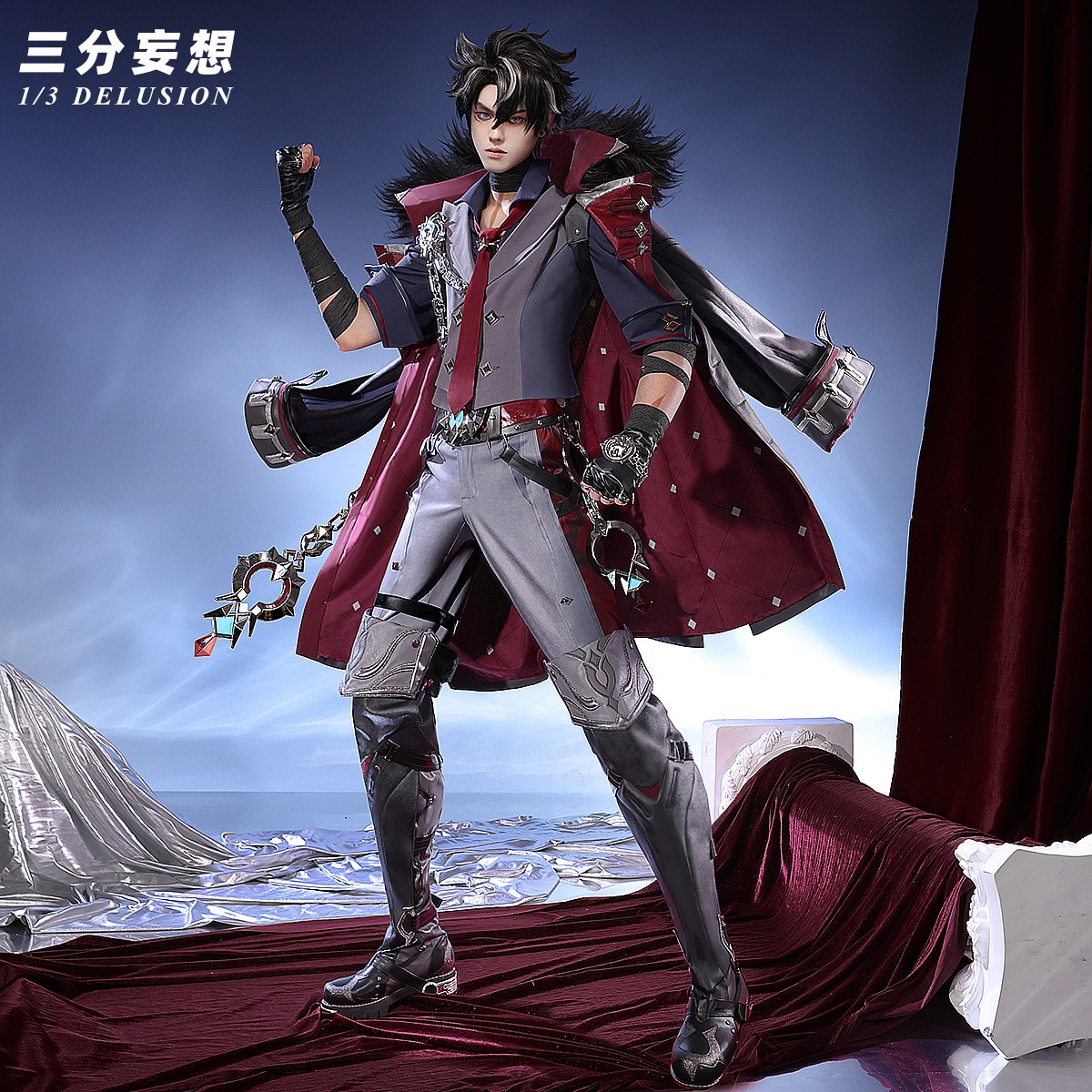 【三分妄想13Delusion】原神 Genshin リオセスリ-Wriothesley レグカバー付き コスチューム コスプレ衣装ウィッグ靴146