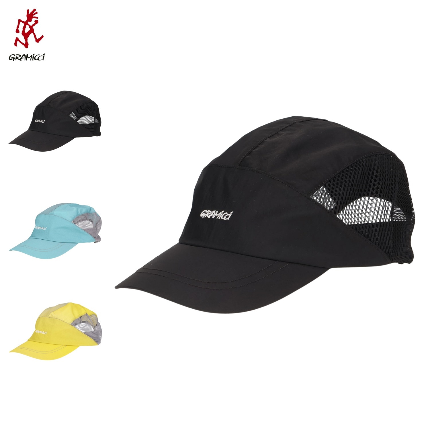 キャップ 帽子 サンバースト メンズ レディース メッシュ ブラック ブルー イエロー 黒 G5SA-060