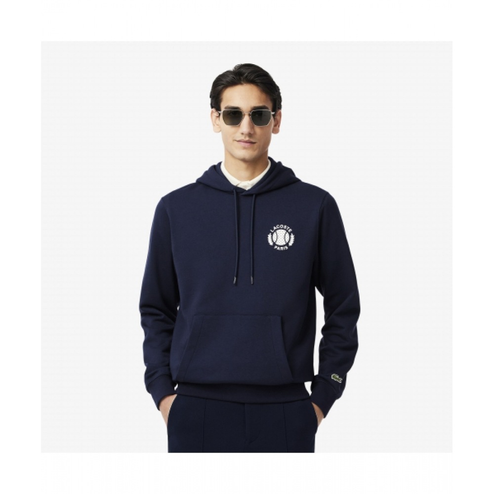 LACOSTE メンズ テニス ブランド フーディ プルオーバー [ネイビー]