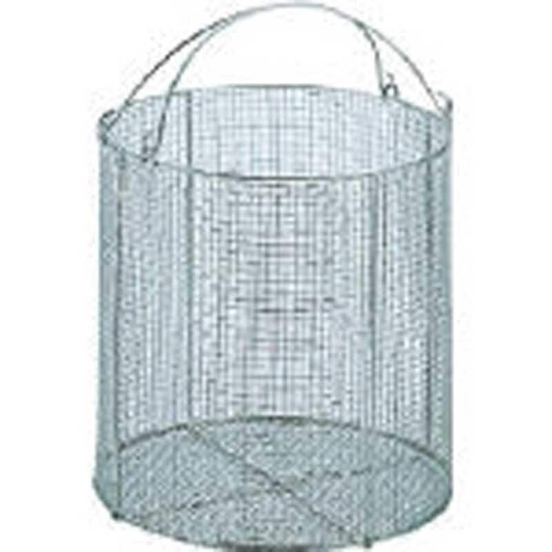 三和　ステンレス丸型洗浄カゴ 特大　SM40