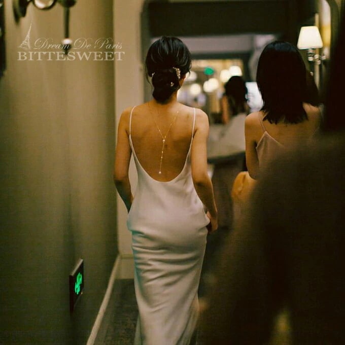 全2色キャミソールウェディングドレスオーダーメイドも可能ワンピースウエディングドレスキャミソールドレストレーンレディースドレススレンダーラインファスナータイプ披露宴結婚式