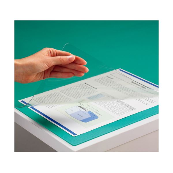 （まとめ） TANOSEE PVCデスクマット シングル 990×690mm 1枚 (×5セット)