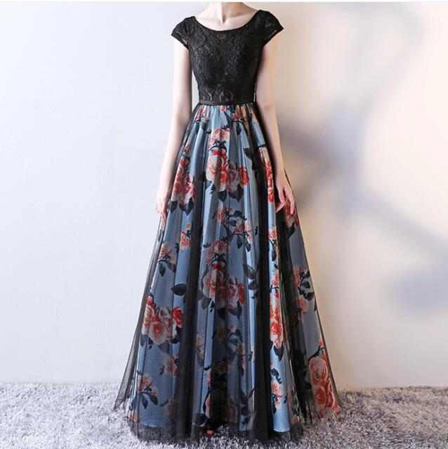 ロングドレス　花柄　結婚式　パーティードレス　着瘦せ　ドレス　発表会　お呼ばれ　二次会　披露宴