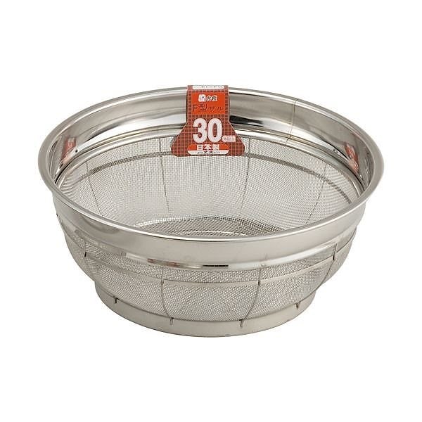 （まとめ） 弁慶 ステンレス丸ざる 30cm[x3セット]