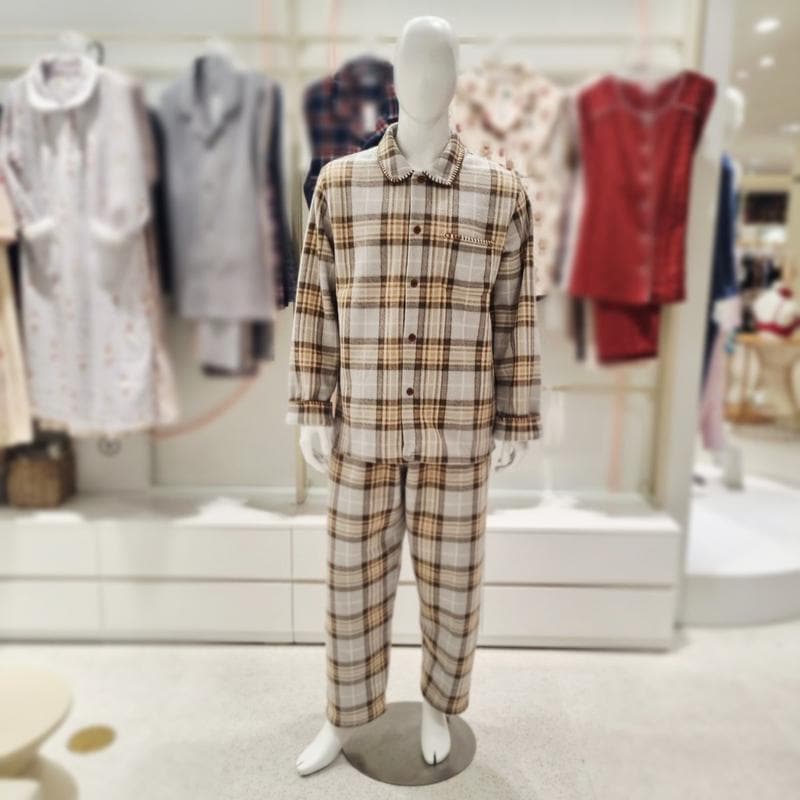 ポリ起毛チェック捺染男性パジャマ MP8881A_s
