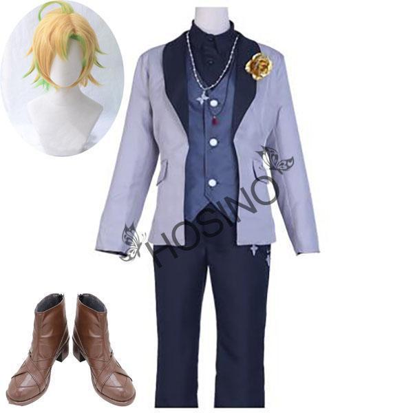 ヒプノシスマイク 伊弉冉一二三 コスプレ衣装 ウィッグ 靴コスチューム cosplay イベント 演出服 アニメ変装 仮装 ハロウィン