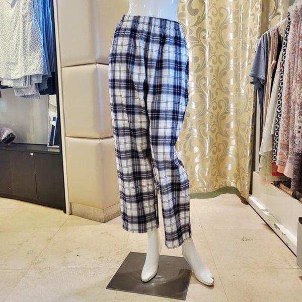 VEP3963W_女性用コットン起毛チェックイージーウェアパンツ
