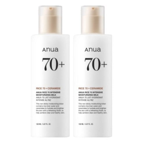 ライス70 インテンシブモイスチャライジングミルクローション, 2個, 150ml