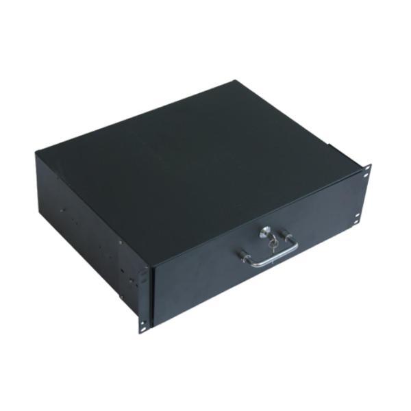 ロック可能な深型引き出し付きサーバーキャビネットケース 19インチサーバーネットワーク機器用 DJ 44x31.5x9cm