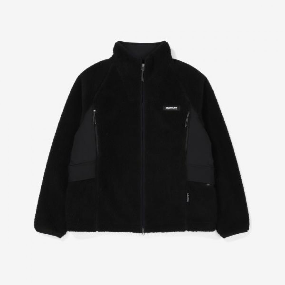 フィラ ウ woven バイカラー フリース ジャケット FS2PLF4131X_BLK
