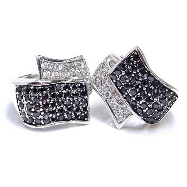 ロイヤルフラッグジュエルリング（ブラックxクリア）11号-22号 選べる 指輪 シルバー925 刻印あり プレゼント 男性 女性 本物の銀 親指 人差し指 中指 薬指 小指 sr00000814-xx