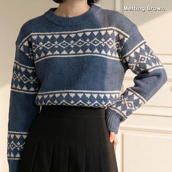 女性用ノルディックニット 冬セーター PR26 4,630円