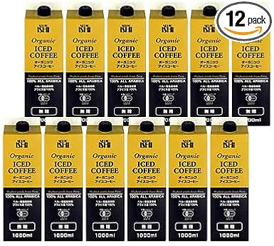 成城石井 ペルー産最高等級アラビカ豆 オーガニックアイスコーヒー無糖 1000ml×12本