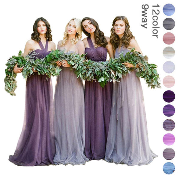 9wayドレス 上品 ロングドレス ウェディングドレス の介添えドレス 編み上げ プリンセス の結婚式 ブライズメイド服 パーティー 演奏会 発表会 披露宴 20代30代40代【XS/S/M/L/XL