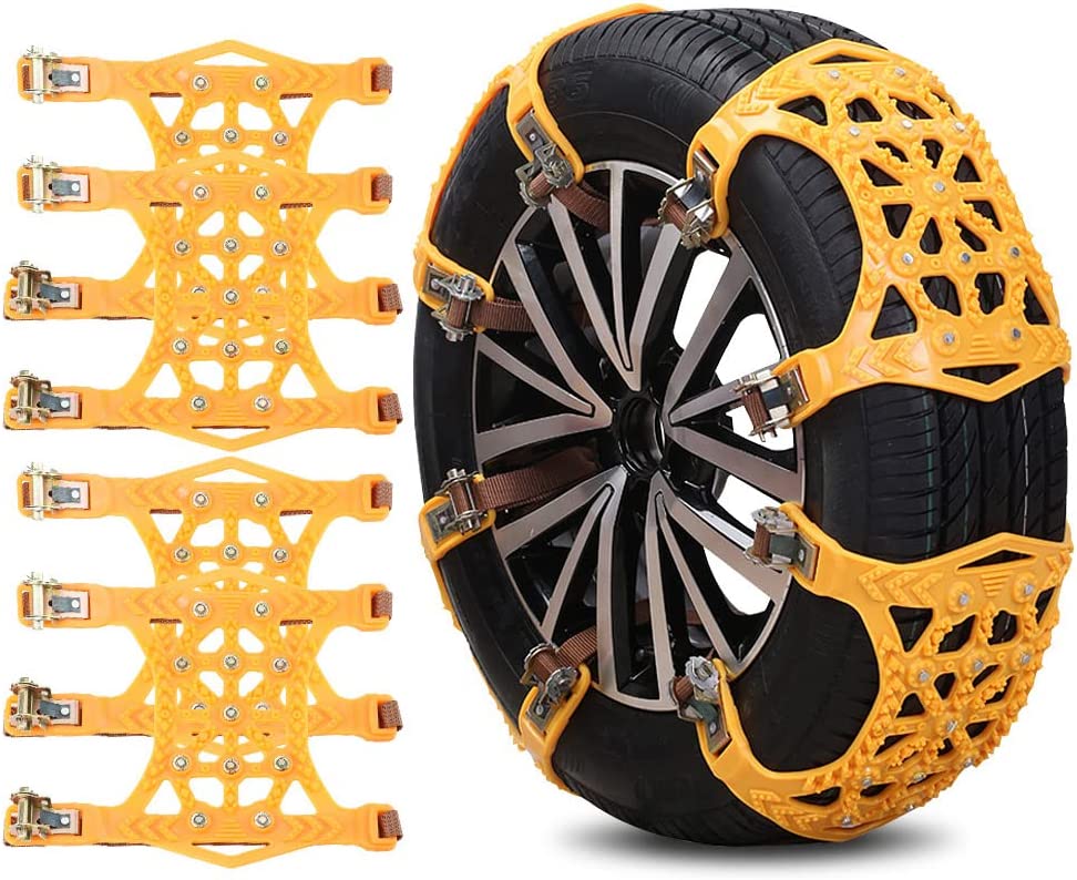 車チェーン 最新改良版 タイヤチェーン 雪チェーン 緊急用 雪タイヤ タイヤ雪 非金属冬チェーン 車用タイヤチェーン ジャッキアップ不要 取付簡単 凍結 スリップ 事故 冬場 緊急脱出用 雪道/凍結/