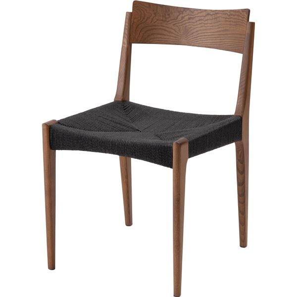 [2脚セット]ペーパーコードチェア 約幅46cm ブラウン 完成品椅子