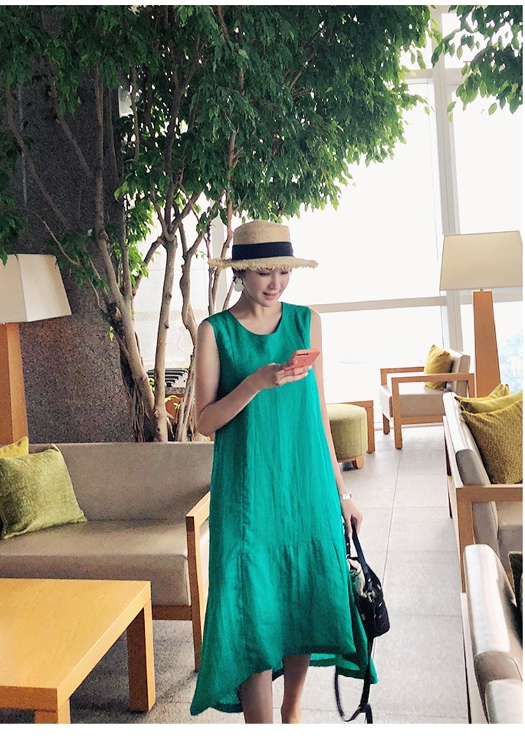 ワンピース シャツワンピース フレアワンピース マキシ マキシ丈 袖なし ノースリーブ Uネック ストレート 透け感 シースルー 綿 かわいい 大人可愛い きれいめ シンプル カジュアル 大人 上品