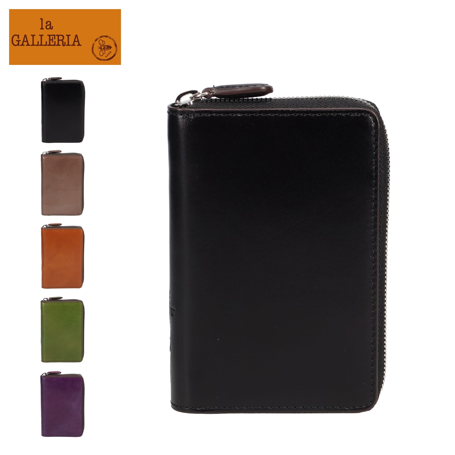 二つ折りエンブレーマ メンズ ラウンドファスナー 青木鞄 本革 牛革 2083 13,024円