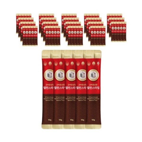 6年根 韓国 紅蔘 エキス スティック 10g x 100包 紅参精 Balance Time 10g*100個(バルク包装)サプリ ホンサム 高麗人参 健康 食品