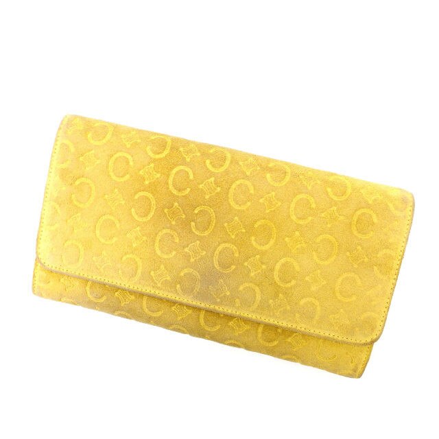 長財布 マカダム ベージュ イエロー 中古