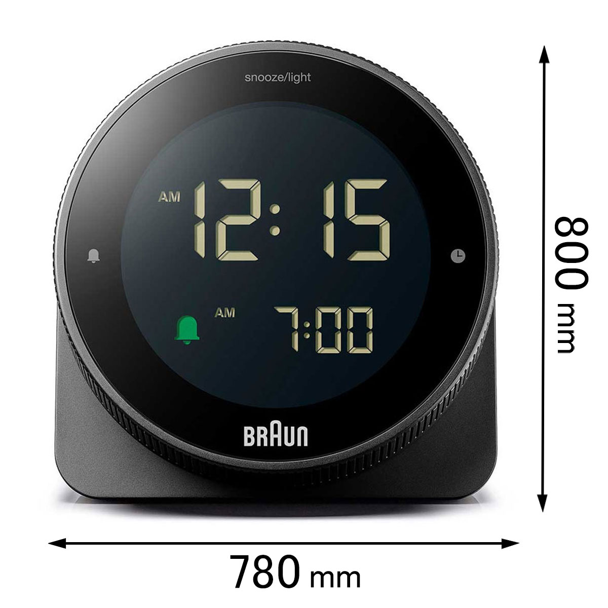 ブラウン 目覚まし時計 BRAUN DIGITAL CLOCK BC24B(ブラウン)