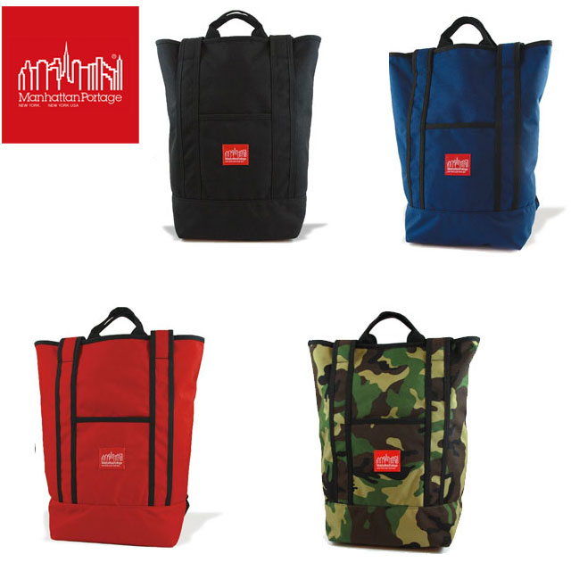 マンハッタンポーテージ Manhattan Portage メンズ レディース MP1318 リバーサイド バックパック トート 2WAY ナイロン 通勤 通学 ブラック レッド ネイビー カモフラー
