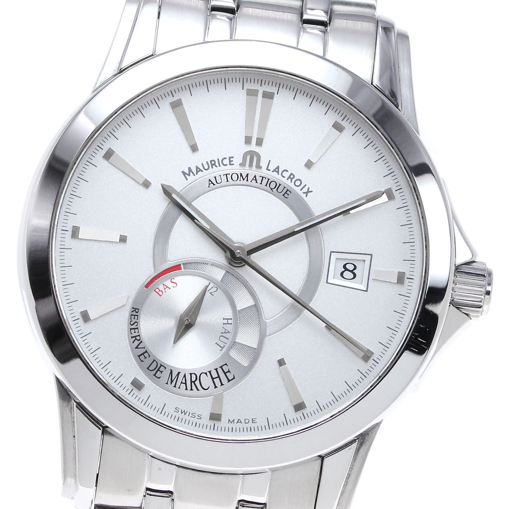 モーリスラクロア MAURICE LACROIX PT6088 ポントス デイト パワーリザーブ 自動巻き メンズ 良品 _839758【中古】