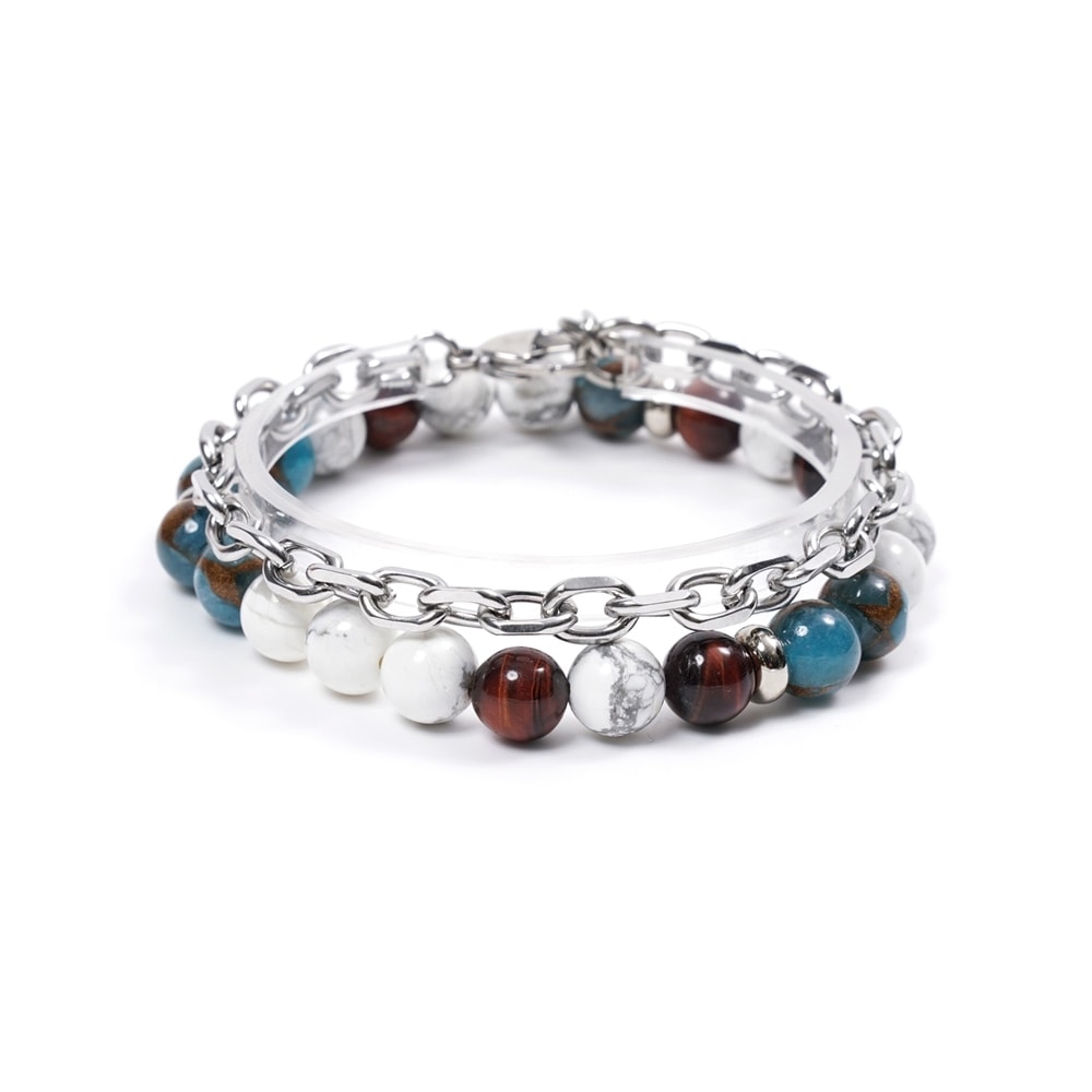 JBANS クラシックハウルアイズ 270 6ピンスマイルペンダント 691 サージカルブレスレットセット (C2101-SE167_SV)