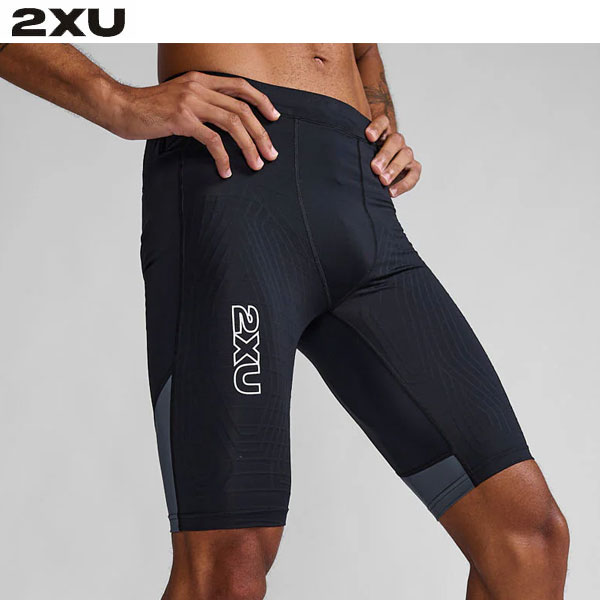 2XU ツータイムズユー ライトスピード リアクト コンプレッションショート タイツ MA7050B-BLKWRF メンズ 着圧 ランニング トレーニング
