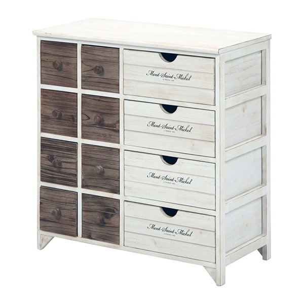 不二貿易 38048 ホワイト ミッシェル [アンティークチェスト 4段 M] メーカー直送