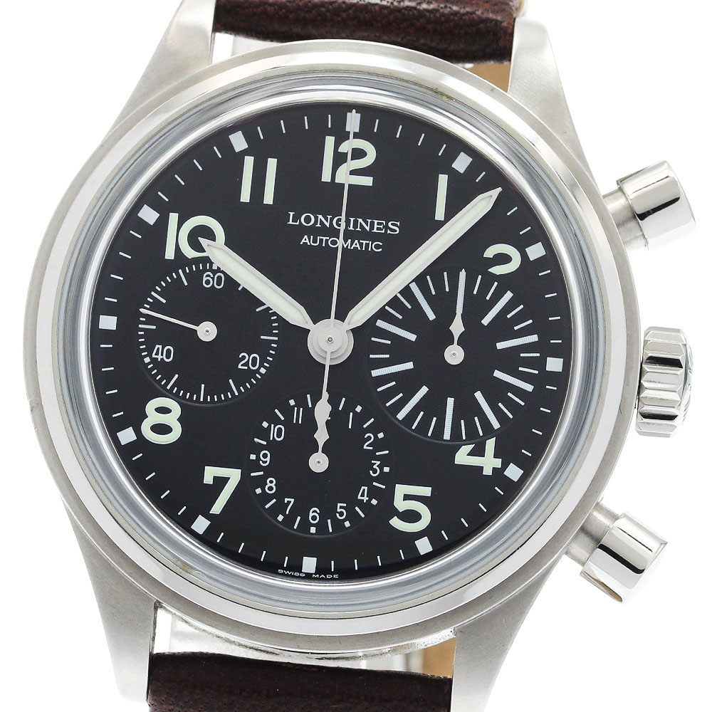 ロンジン LONGINES L2.816.4 アヴィゲーション ビッグアイ クロノグラフ 自動巻き メンズ _946909【中古】