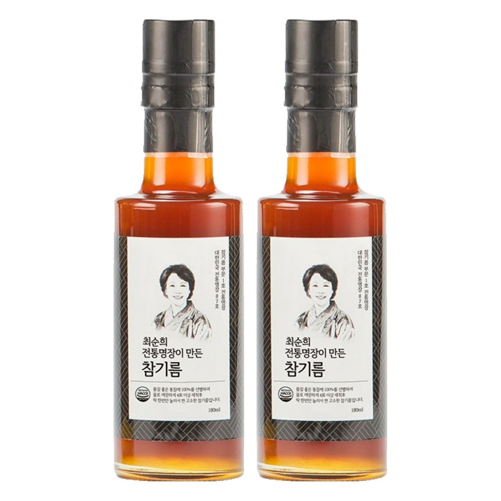 韓国伝統職人 チェスニ ごま油 180ml×2本 100％国産ごま使用 手作り胡麻油 無添加 プレミアム調味料