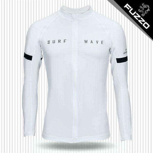 ラッシュガード ジップアップ (S41-3) ホワイト_イ