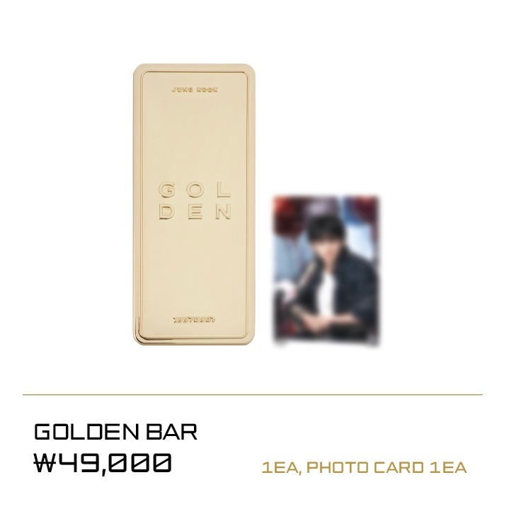 BTS JUNGKOOK GOLDEN EXHIBITION MD GOLDEN BAR