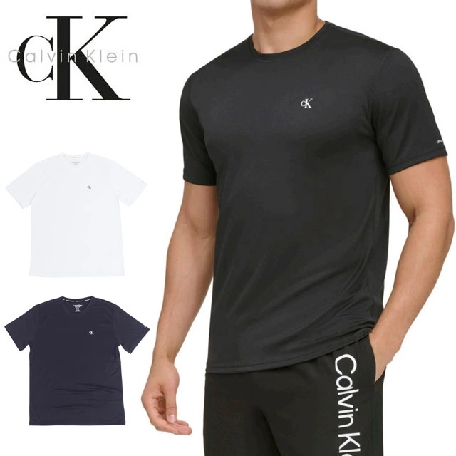 ラッシュガード メンズ Calvin Klein カルバン クライン 半袖 Tシャツ 水着 男性 夏 薄手 アウトドア キャンプ 釣り 海 海水浴 海外旅行 人気 ブランド ペアルック ブラック 黒