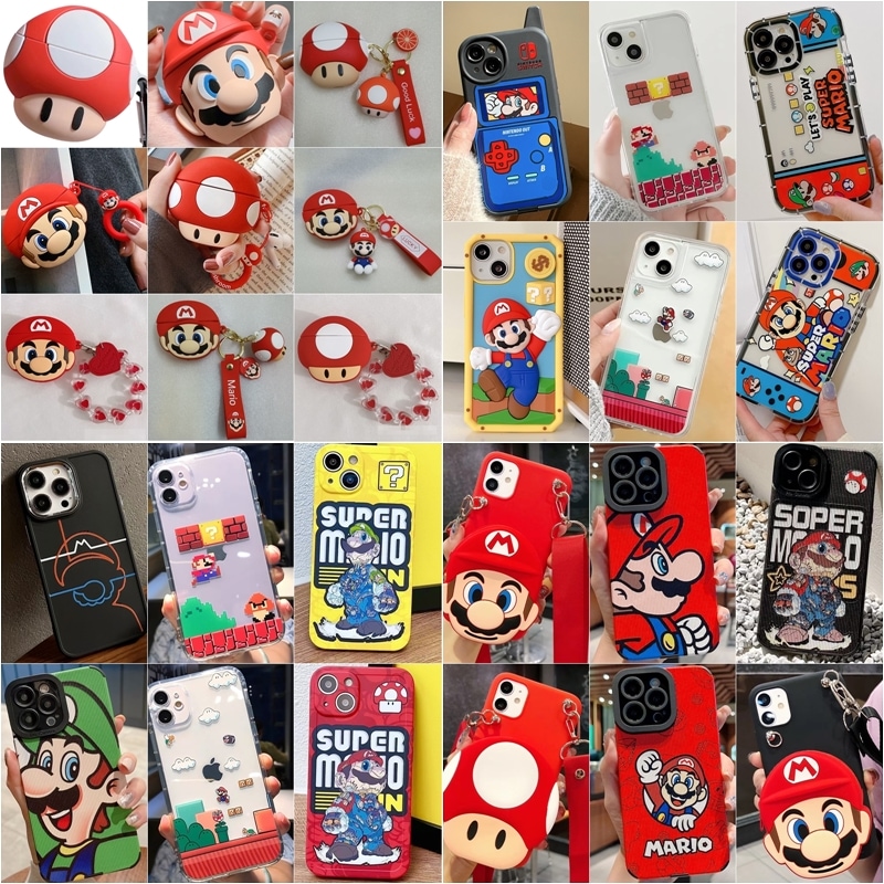 Qoo10] iPhone15ケース マリオ キノコ : スマホケース・保護フィルム