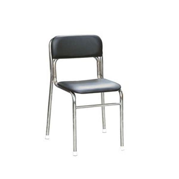 軽量 スタッキングチェア 1脚販売 ブラッククロムメッキ 幅46cm 重さ4.7kg 日本製 防汚仕様 スチール