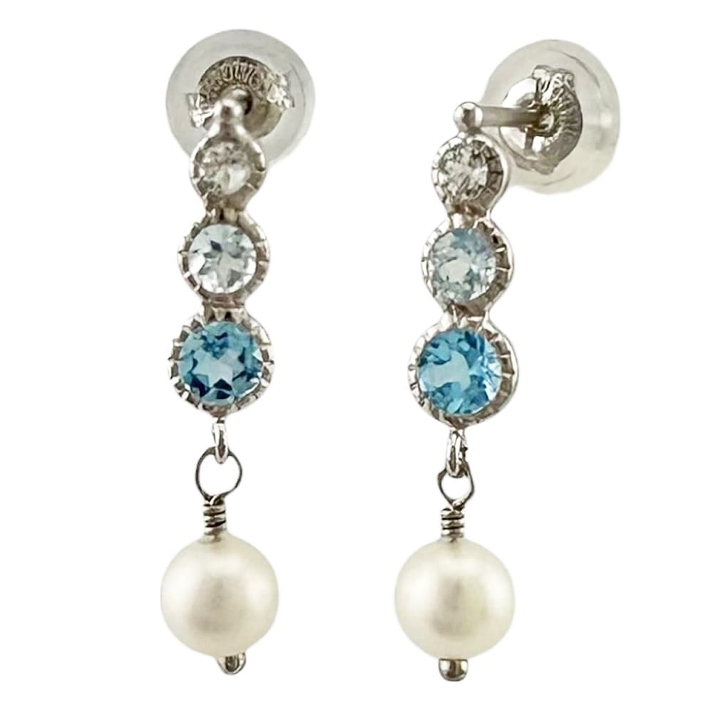 ピアス 10金 K10ホワイトゴールド 淡水パール 新品