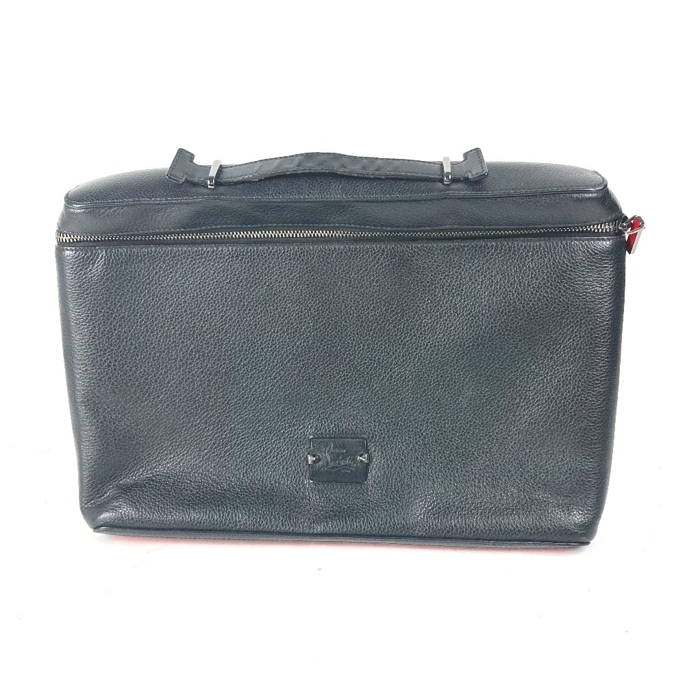 ハンドバッグ ロゴ キビ バニティバッグ レザー ブラック