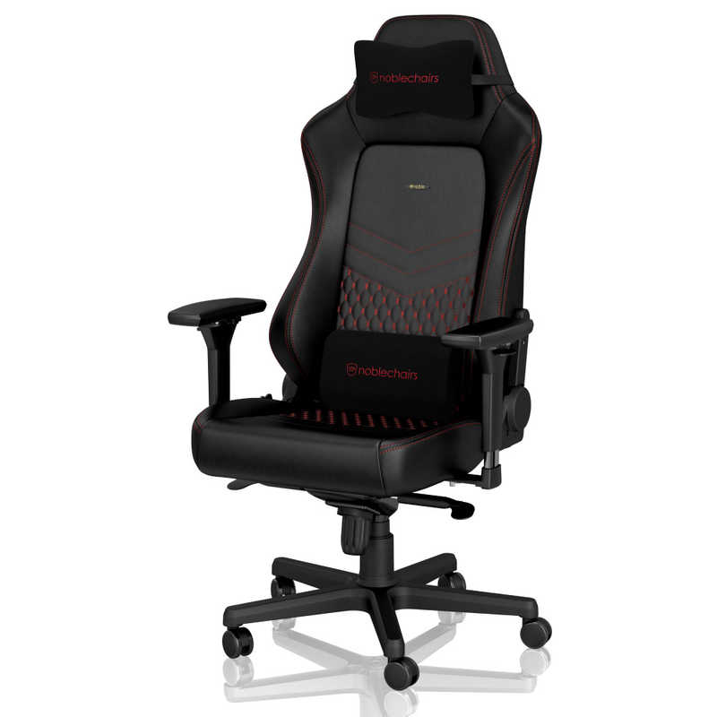 NOBLECHAIRS　ゲーミングチェア HERO Real Leather 本革（ネックピロー ランバーサポート付） レッド　NBL-HRO-RL-BRD-SGL 61,325円
