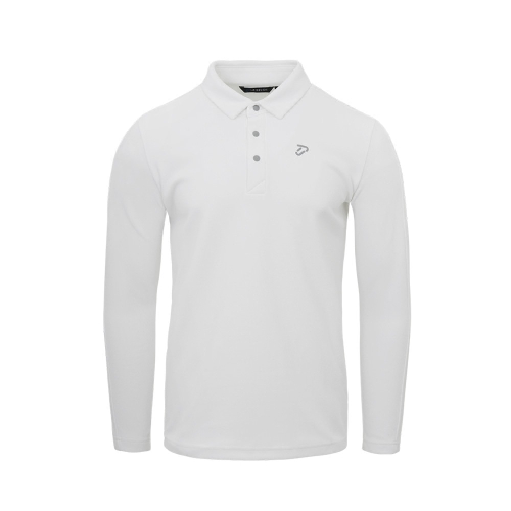 IAN POULTER DESIGN [IJP DESIGN] Ian Poulter Design メンズショルダーロゴプリントロングスリーブ T シャツ-IPM4WTS224 WH
