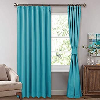 NICETOWN 1級遮光カーテン おしゃれ UVカット 断熱 節電対策 昼夜目隠し 2枚組 スカイブルー 目隠し UVカット リビングルーム 幅100cm丈178cm 21,600円