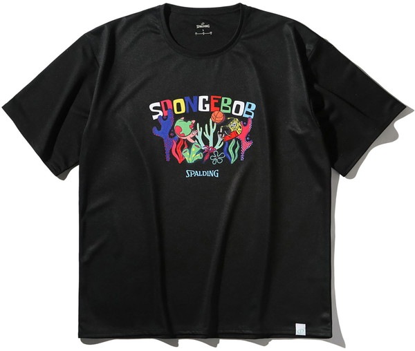 SPALDING スポルディング Tシャツ スポンジボブ アンダーザシー バスケットボール 半袖Tシャツ SMT25151S-1000