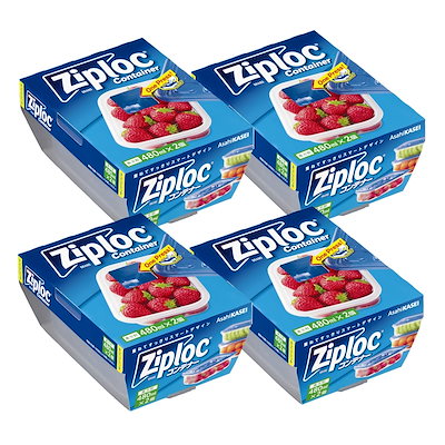 他サイト： Ziploc 【まとめ買い】ジップロック コンテナー 長方形 480ml 2個入×4個セットの商品画像