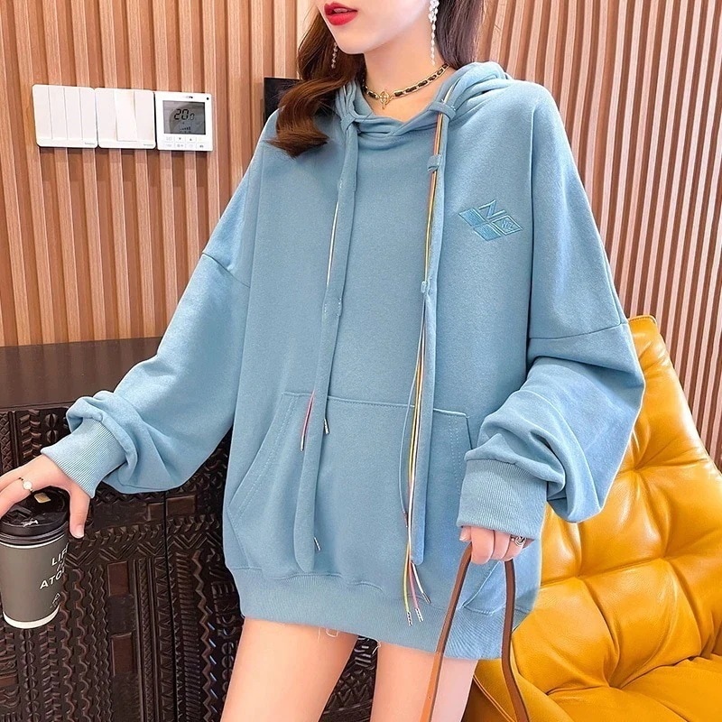 出荷が早い新作 パーカー スウェット トップス 韓国ファッション 切り替え フード付き 大きいサイズ ラウンドネック 長袖 ゆったり 学生 カジュアル 流行り 着やせ 百掛け 5,628円