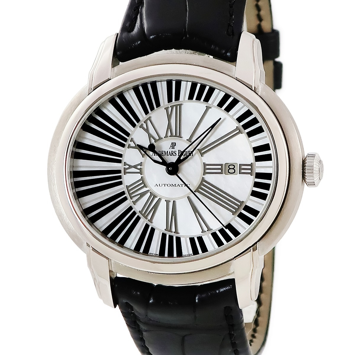 ミレネリー ピアノフォルテ 15325BC.OO.D102CR.01 自動巻き メンズ OH済 K18WG無垢 デイト 限定 3年保証