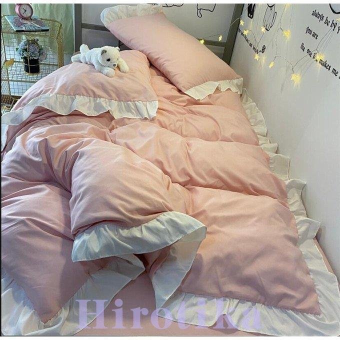 【20点セット】メガ割今も人気布団カバー ふとん セット シングル 掛け布団カバー 敷カバー ベッドシーツ 枕カバー 綿 フリル274