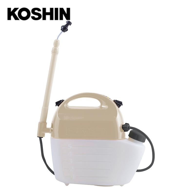 工進(KOSHIN) 乾電池式 噴霧器 5L GT-5HD 5Lタンク ガーデニング 殺虫 殺菌 庭木 ショルダーベルト付 農薬 除草 消毒 散布 肩掛け 電池 ハイパワータイプ 園芸 コーシン 延長