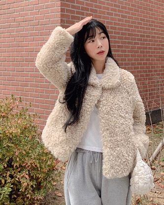 [*大きいサイズ] パド ボア ボア カラー ファー ジャケット 3color