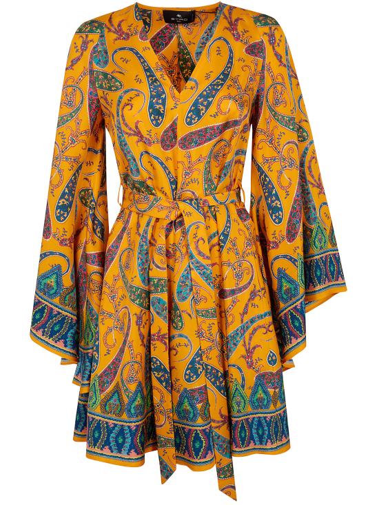 ETRO Women Short Skirts WRHA0523 AKG16 X0851 PRINT ORANGE LIGHT BLUE